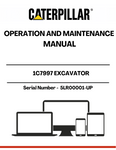 Discover the essential CAT 1C9726 Excavator Operation and Maintenance Manual, designed specifically for serial numbers 5LR00001 and up. This comprehensive guide provides detailed instructions and insights to ensure optimal performance and longevity of your excavator.