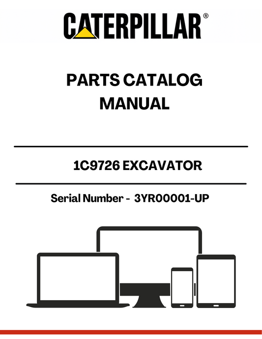 Discover the CAT 1C9726 Excavator Parts Catalog Manual, designed specifically for serial numbers 3YR00001 and up. This comprehensive manual is an essential resource for anyone looking to maintain or repair their CAT excavator, ensuring you have access to the most accurate and detailed information available.
