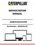 Ensure your CAT excavator operates at peak performance with the CAT 1C9875 Excavator Service Repair Manual. Designed specifically for models with serial numbers 1KS00001 and up, this comprehensive guide provides detailed instructions for maintenance, troubleshooting, and repairs, empowering you to keep your equipment running smoothly.
