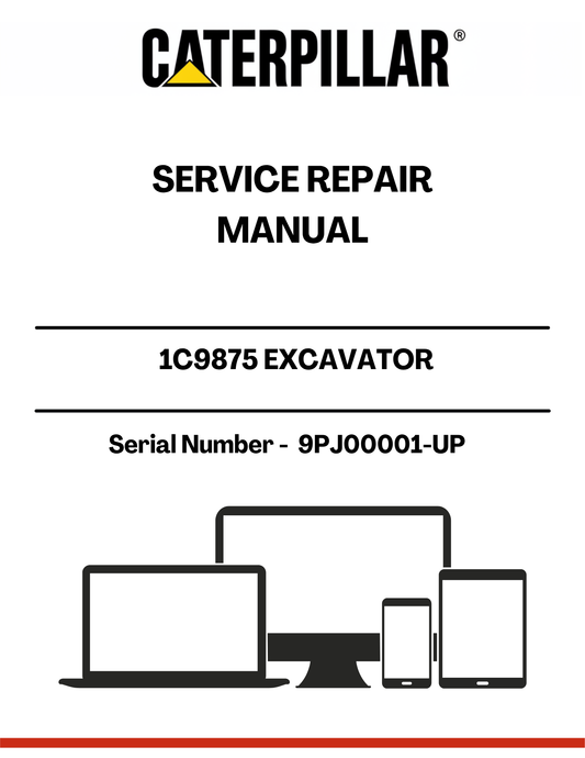 Ensure your CAT excavator operates at peak performance with the CAT 1C9875 Excavator Service Repair Manual. Designed specifically for models with serial numbers 9PJ00001 and up, this comprehensive guide provides detailed instructions for maintenance, troubleshooting, and repairs, empowering you to keep your equipment running smoothly.