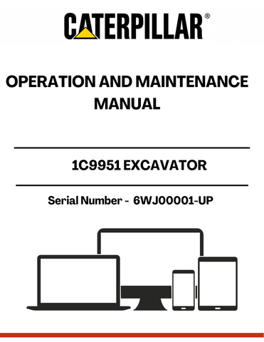  Enhance your operational efficiency with the CAT 1C9951 Excavator Operation and Maintenance Manual, specifically designed for serial number 6WJ00001-UP. This comprehensive guide provides essential insights into the proper operation and maintenance of your CAT excavator, ensuring optimal performance and longevity.