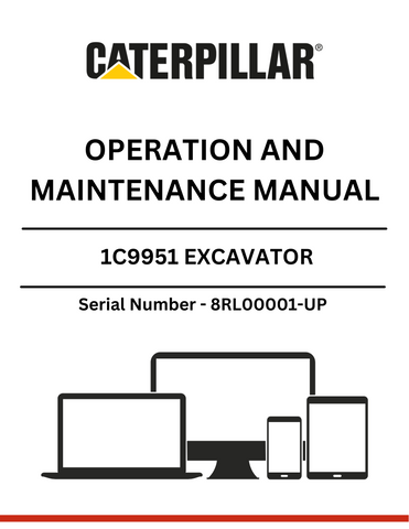 The CAT 1C9951 Excavator Operation and Maintenance Manual is an essential resource for operators and maintenance personnel of CAT excavators with serial numbers 8RL00001 and up. This comprehensive manual provides detailed instructions on the safe operation, maintenance, and troubleshooting of your excavator, ensuring optimal performance and longevity.