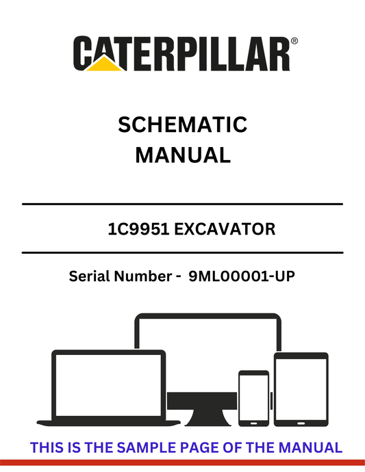 Enhance your excavator maintenance and repair capabilities with the CAT 1C9951 Excavator Schematic Manual, specifically designed for models with serial numbers 9ML00001 and up. This comprehensive manual provides detailed schematics that are essential for understanding the intricate systems of your CAT excavator, ensuring you have the right information at your fingertips.