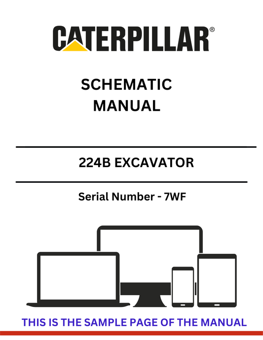 Unlock the full potential of your CAT 224B Excavator with our comprehensive Schematic Manual, specifically designed for serial number 7WF. This manual provides detailed diagrams and schematics that are essential for understanding the intricate systems of your machine, ensuring you can perform maintenance and repairs with confidence.