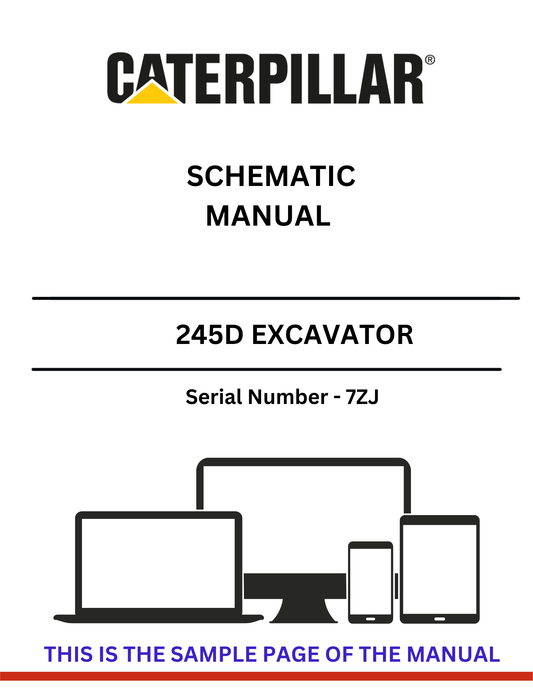  Unlock the full potential of your CAT 245D Excavator with our comprehensive Schematic Manual, specifically designed for serial number 7ZJ. This manual provides detailed diagrams and schematics that are essential for understanding the intricate systems of your machine, ensuring you can perform maintenance and repairs with confidence.