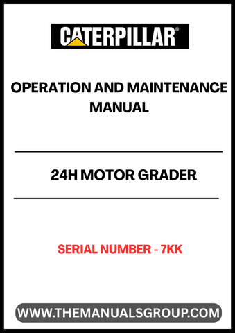 Enhance your operational efficiency with the CAT 24H Motor Grader Operation and Maintenance Manual, specifically designed for serial number 7KK. This comprehensive guide provides essential insights into the optimal use and upkeep of your motor grader, ensuring you get the most out of your investment.