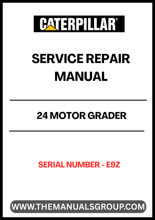 Unlock the full potential of your CAT 24 Motor Grader with the comprehensive Service Repair Manual, specifically designed for serial number E9Z. This manual is an essential resource for technicians and operators alike, providing detailed instructions and insights to ensure optimal performance and longevity of your equipment.