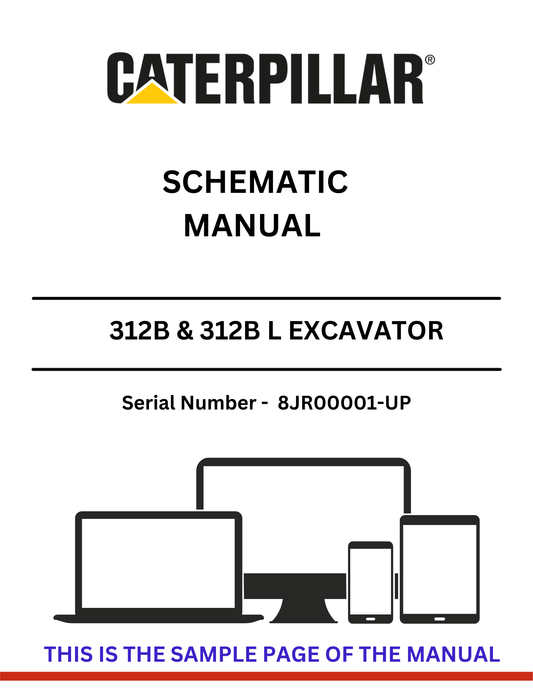 Unlock the full potential of your CAT 312B & 312B L Excavator with our comprehensive Schematic Manual, specifically designed for serial numbers 8JR00001 and up. This manual provides detailed diagrams and schematics that are essential for understanding the intricate systems of your excavator, ensuring you can perform maintenance and repairs with confidence.