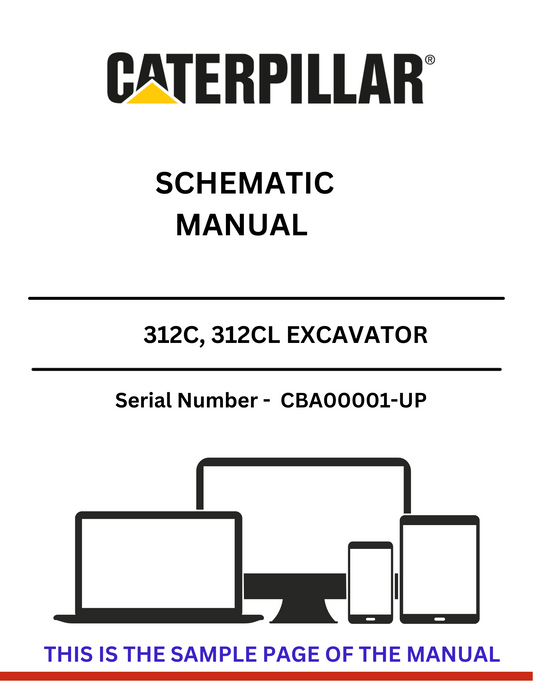 Unlock the full potential of your CAT 312C and 312CL excavators with our comprehensive Schematic Manual, designed specifically for serial numbers CBA00001 and up. This manual provides detailed diagrams and schematics that simplify troubleshooting and maintenance, ensuring your equipment operates at peak performance.