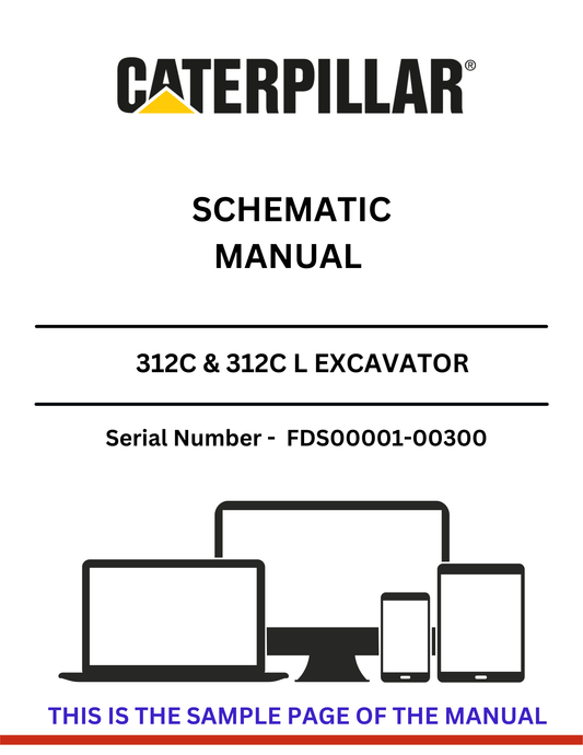  Unlock the full potential of your CAT 312C & 312C L Excavator with our comprehensive Schematic Manual, specifically designed for serial numbers FDS00001-00300. This manual serves as an essential resource for operators and technicians, providing detailed schematics that simplify troubleshooting and maintenance tasks.