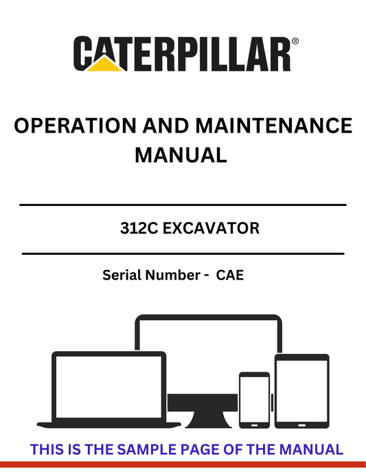 Enhance your operational efficiency with the CAT 312C Excavator Operation and Maintenance Manual. This comprehensive guide is specifically designed for the CAT 312C model, ensuring you have all the essential information at your fingertips. With detailed instructions and illustrations, you can easily navigate the complexities of your excavator, maximizing its performance and longevity.