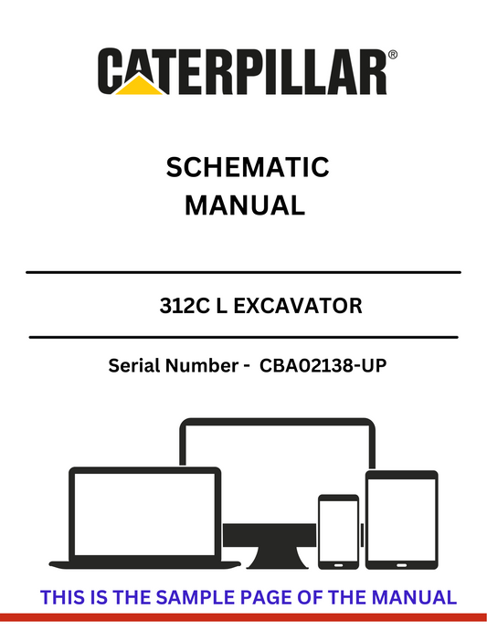 Unlock the full potential of your CAT 312C L Excavator with our comprehensive Schematic Manual, specifically designed for serial number CBA02138-UP. This manual provides detailed diagrams and schematics that are essential for understanding the intricate systems of your machine, ensuring you can perform maintenance and repairs with confidence.