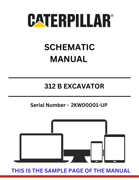  Unlock the full potential of your CAT 312 B Excavator with our comprehensive Schematic Manual, specifically designed for serial numbers 2KW00001 and up. This manual provides detailed diagrams and schematics that are essential for understanding the intricate systems of your machine, ensuring you can perform maintenance and repairs with confidence.