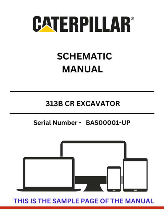 Unlock the full potential of your CAT 313B CR Excavator with our comprehensive Schematic Manual, designed specifically for serial numbers BAS00001 and up. This manual provides detailed schematics that simplify troubleshooting and maintenance, ensuring your machine operates at peak performance.