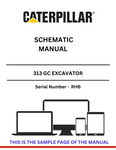 Unlock the full potential of your CAT 313 GC Excavator with our comprehensive Schematic Manual, specifically designed for serial number RHB. This manual provides detailed diagrams and schematics that simplify troubleshooting and maintenance, ensuring your equipment operates at peak performance.