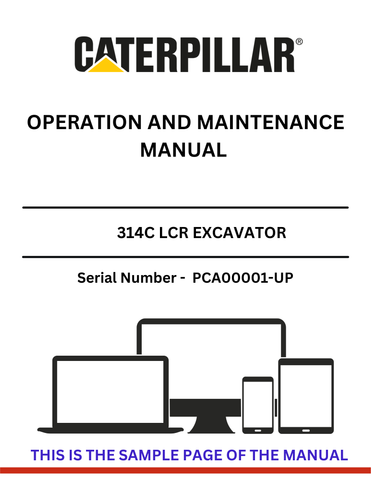 Enhance your operational efficiency with the CAT 314C LCR Excavator Operation and Maintenance Manual. This comprehensive guide is specifically designed for serial numbers PCA00001 and up, ensuring you have the most relevant information at your fingertips.