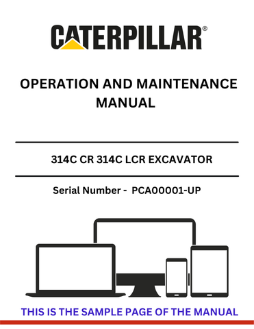Enhance your operational efficiency with the CAT 314C CR Excavator Operation and Maintenance Manual. This comprehensive guide is designed specifically for serial numbers PCA00001 and up, ensuring you have the most relevant information at your fingertips.