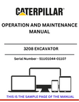  Enhance your operational efficiency with the CAT 3208 Excavator Operation and Maintenance Manual, specifically designed for serial numbers 51U01044-01107. This comprehensive guide provides essential insights into the proper operation and maintenance of your excavator, ensuring optimal performance and longevity.