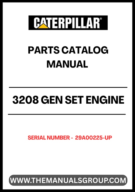 Discover the essential CAT 3208 Gen Set Engine Parts Catalog Manual, specifically designed for serial numbers 29A00225 and up. This comprehensive manual is your go-to resource for identifying and sourcing the right parts for your engine, ensuring optimal performance and longevity.