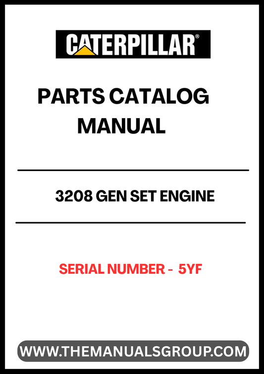 Discover the essential CAT 3208 Gen Set Engine Parts Catalog Manual, specifically designed for serial number 5YF. This comprehensive manual serves as a vital resource for anyone looking to maintain or repair their CAT 3208 engine, ensuring optimal performance and longevity.