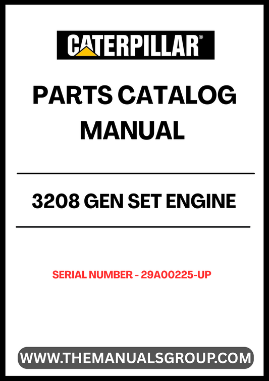 Enhance the performance and longevity of your CAT 3208 Gen Set with our comprehensive Engine Parts Catalog Manual, specifically designed for serial numbers 29A00225 and up. This manual serves as an essential resource for identifying and sourcing the right parts, ensuring your engine operates at peak efficiency.