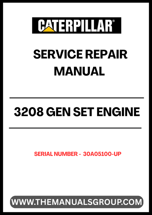  Ensure your CAT 3208 Gen Set Engine operates at peak performance with our comprehensive Service Repair Manual, specifically designed for serial numbers 30A05100 and up. This manual is an essential resource for technicians and DIY enthusiasts alike, providing detailed instructions and insights to tackle any maintenance or repair task with confidence.