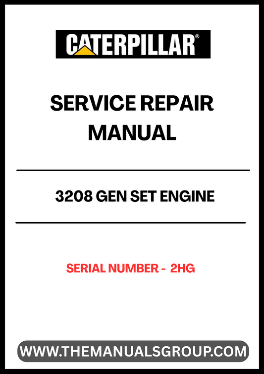 Unlock the full potential of your CAT 3208 Gen Set Engine with our comprehensive Service Repair Manual, specifically designed for serial number 2HG. This manual is an essential resource for technicians and DIY enthusiasts alike, providing detailed instructions and insights to ensure your engine operates at peak performance.