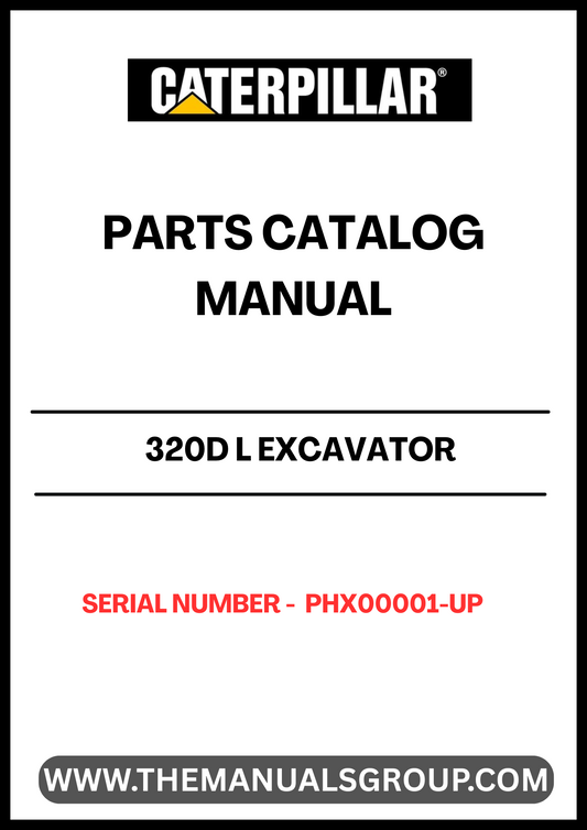 Discover the essential CAT 320D L Excavator Parts Catalog Manual, designed specifically for serial numbers PHX00001 and up. This comprehensive manual serves as your go-to resource for identifying and sourcing the right parts for your excavator, ensuring optimal performance and longevity.
