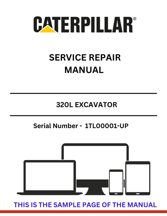 Enhance your maintenance capabilities with the CAT 320L Excavator Service Repair Manual, specifically designed for serial numbers 1TL00001 and up. This comprehensive guide provides detailed instructions and diagrams, ensuring you have the right information at your fingertips to keep your excavator running smoothly.
