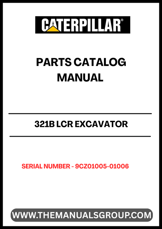 Enhance the performance and longevity of your CAT 321B LCR Excavator with our comprehensive Parts Catalog Manual, specifically designed for serial numbers 9CZ01005-01006. This manual is an essential resource for operators and technicians, providing detailed diagrams and specifications to ensure you have the right parts for maintenance and repairs.