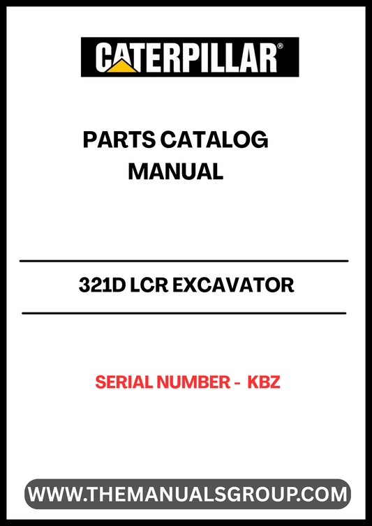 Discover the essential CAT 321D LCR Excavator Parts Catalog Manual, specifically designed for serial number KBZ. This comprehensive manual is your go-to resource for identifying and sourcing the right parts for your excavator, ensuring optimal performance and longevity.