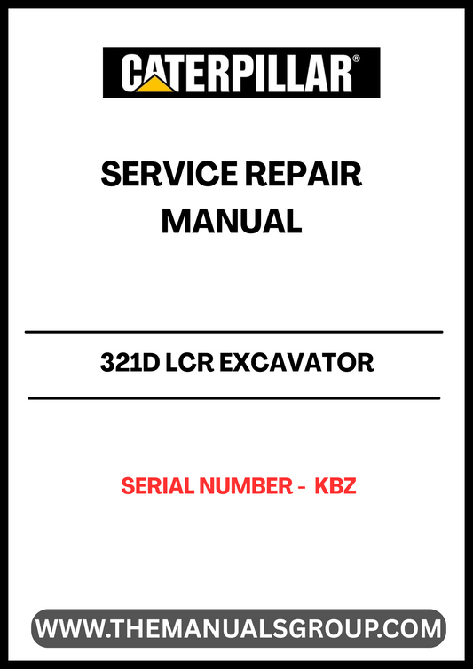  Enhance your maintenance capabilities with the CAT 321D LCR Excavator Service Repair Manual, specifically designed for serial number KBZ. This comprehensive guide provides detailed instructions and diagrams, ensuring you have the right information at your fingertips for efficient repairs and servicing.