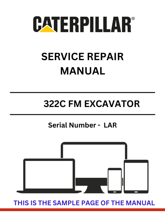 The CAT 322C FM Excavator Service Repair Manual is an essential resource for maintaining and repairing your heavy machinery. Designed specifically for serial number LAR, this manual provides detailed instructions and diagrams to ensure your excavator operates at peak performance. With comprehensive coverage of all systems, you can tackle any repair or maintenance task with confidence.