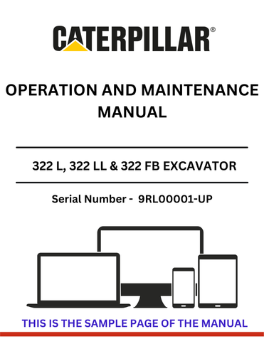 Enhance the performance and longevity of your CAT 322 L, 322 LL, and 322 FB Excavators with the comprehensive Operation and Maintenance Manual. Designed specifically for models powered by the 3116 engine, this manual provides essential insights into optimal operation techniques and maintenance practices, ensuring your equipment runs smoothly and efficiently.