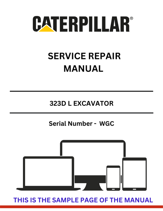 The CAT 323D L Excavator Service Repair Manual is an essential resource for maintaining and repairing your heavy machinery. Designed specifically for the CAT 323D L model, this manual provides detailed instructions and diagrams to ensure that you can perform repairs efficiently and effectively. With the serial number WGCP, you can be confident that the information is tailored to your specific machine.