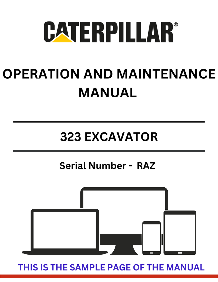 Enhance your operational efficiency with the CAT 323 Excavator Operation and Maintenance Manual, specifically designed for serial number RAZ. This comprehensive guide provides essential insights into the machine's features, ensuring you maximize its performance and longevity.