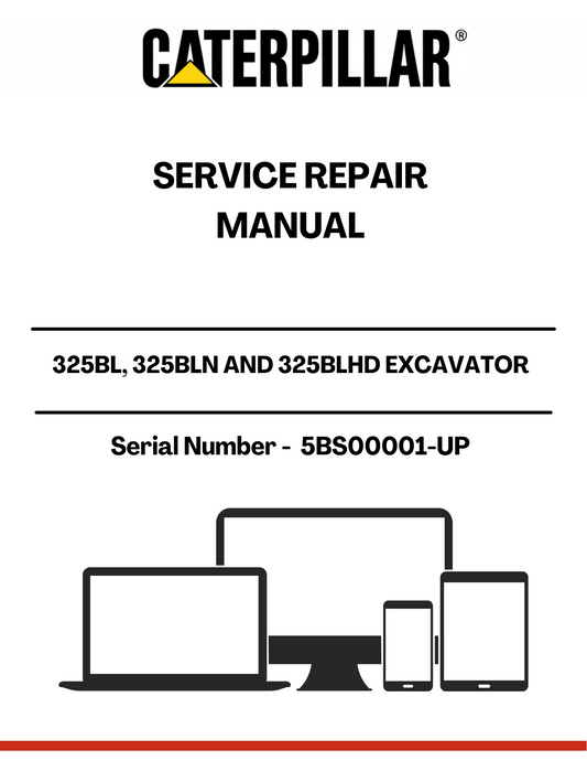 Unlock the full potential of your CAT 325BL, 325BLN, and 325BLHD excavators with our comprehensive Service Repair Manual. Designed specifically for serial numbers 5BS00001 and up, this manual is an essential resource for both seasoned professionals and DIY enthusiasts. It provides detailed instructions, diagrams, and troubleshooting tips to ensure your excavator operates at peak performance.