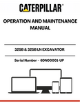Discover the essential CAT 325B & 325B LN Excavator Operation and Maintenance Manual, specifically designed for models with serial number 6DN00001 and powered by the reliable 3116 engine. This comprehensive guide is your go-to resource for understanding the intricacies of your excavator, ensuring optimal performance and longevity.