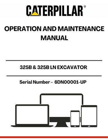 Discover the essential CAT 325B & 325B LN Excavator Operation and Maintenance Manual, specifically designed for models with serial number 6DN00001 and powered by the reliable 3116 engine. This comprehensive guide is your go-to resource for understanding the intricacies of your excavator, ensuring optimal performance and longevity.