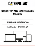 Discover the essential CAT 325B & 325B LN Excavator Operation and Maintenance Manual, specifically designed for models powered by the robust 3116 engine. This comprehensive guide is your go-to resource for understanding the intricacies of your excavator, ensuring optimal performance and longevity.