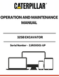 Discover the essential CAT 325B Excavator Operation and Maintenance Manual, specifically designed for serial numbers 2JR00001 and up. This comprehensive guide is your go-to resource for understanding the intricacies of your excavator, ensuring optimal performance and longevity.