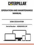 Enhance the performance and longevity of your CAT 325B Excavator with the comprehensive Operation and Maintenance Manual, specifically designed for serial numbers 6DN00001 and up. This essential guide provides detailed instructions and insights to ensure your machine operates at peak efficiency, minimizing downtime and maximizing productivity.