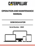Discover the essential CAT 325B Excavator Operation and Maintenance Manual, specifically designed for serial number 8GM. This comprehensive guide is your go-to resource for understanding the intricacies of operating and maintaining your excavator, ensuring optimal performance and longevity.