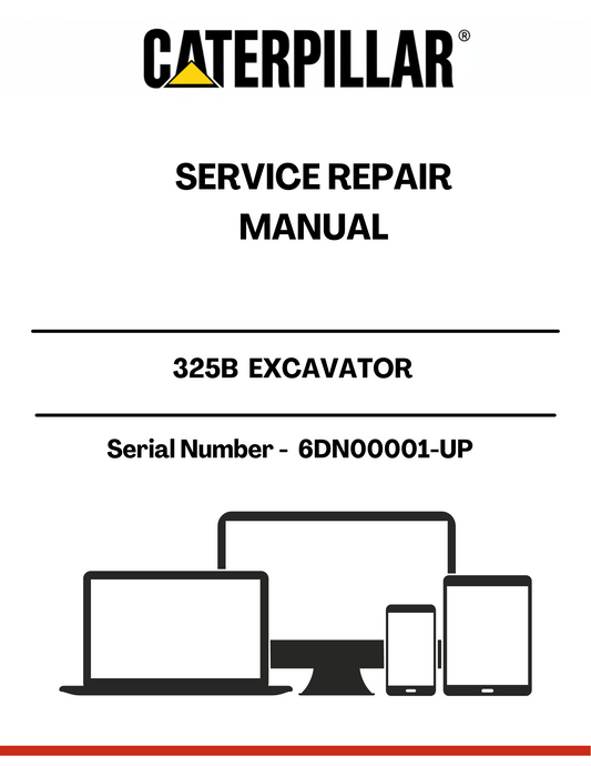  Ensure your CAT 325B Excavator operates at peak performance with our comprehensive Service Repair Manual, specifically designed for serial numbers 6DN00001 and up. This manual is an essential resource for technicians and operators alike, providing detailed instructions and diagrams to facilitate efficient repairs and maintenance.