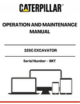 Discover the essential CAT 325C Excavator Operation and Maintenance Manual, designed specifically for serial number BKTP. This comprehensive guide is your go-to resource for maximizing the performance and longevity of your excavator, ensuring you get the most out of your investment.
