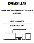 Discover the essential CAT 325C Excavator Operation and Maintenance Manual, designed specifically for serial number DTF. This comprehensive guide provides detailed instructions and insights to ensure optimal performance and longevity of your excavator. With clear illustrations and step-by-step procedures, you can easily navigate through operation techniques and maintenance protocols.