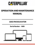 Discover the essential CAT 325C FM Excavator Operation and Maintenance Manual, specifically designed for serial number M2K. This comprehensive guide is your go-to resource for understanding the intricacies of your excavator, ensuring optimal performance and longevity.
