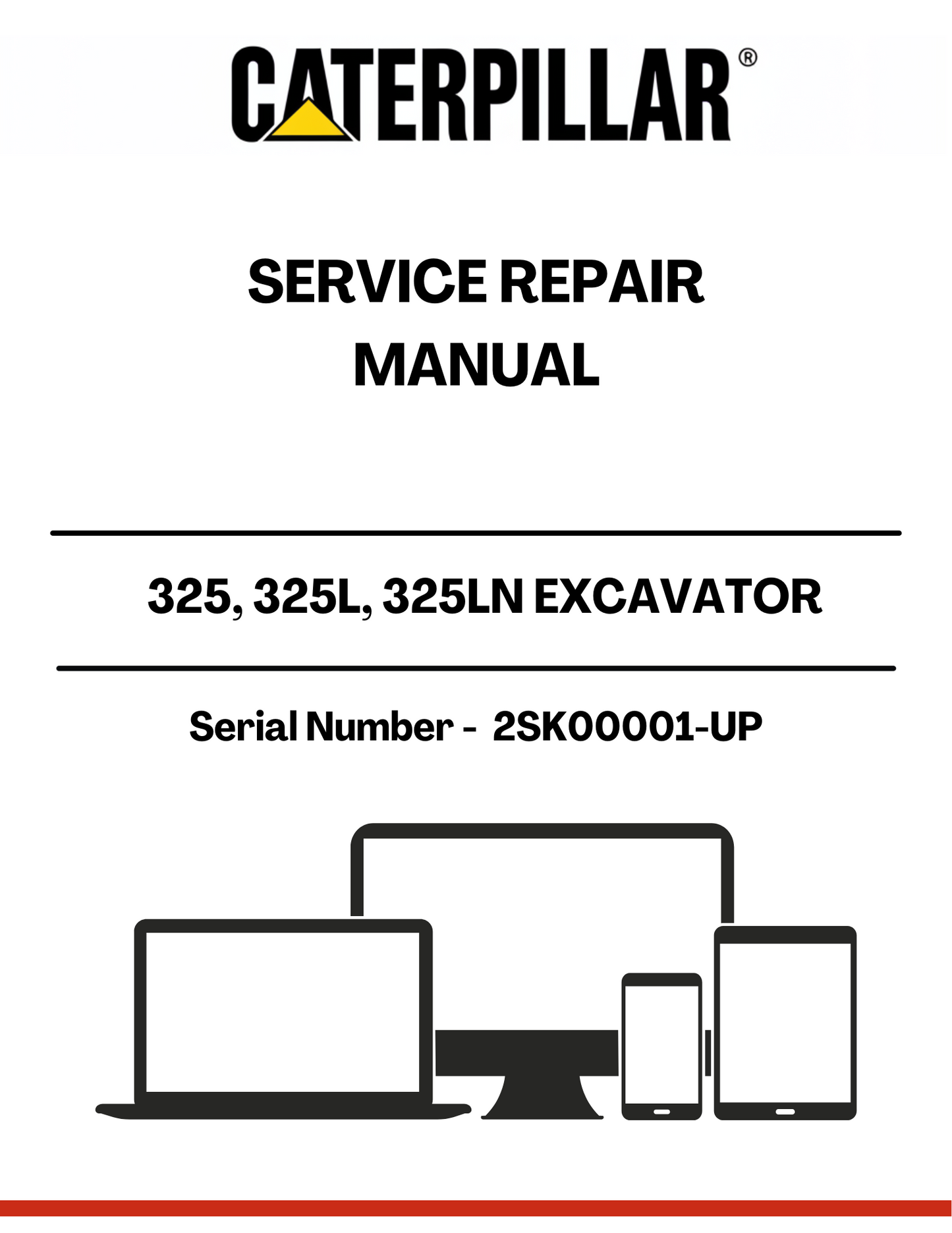 Unlock the full potential of your CAT 325, 325L, and 325LN excavators with our comprehensive Service Repair Manual. Designed specifically for models with serial numbers starting from 2SK00001 and powered by the reliable 3116 engine, this manual is an essential resource for maintenance and repair.