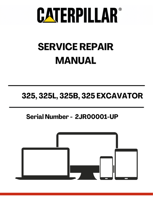 Unlock the full potential of your CAT 325, 325L, 325B, and 325 Excavator with our comprehensive Service Repair Manual, designed specifically for serial numbers 2JR00001 and up. This manual is an essential resource for both seasoned professionals and DIY enthusiasts, providing detailed instructions and insights to keep your equipment running smoothly.