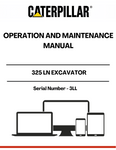 Enhance the performance and longevity of your CAT 325 LN Excavator with the comprehensive Operation and Maintenance Manual, specifically designed for serial number 3LL. This essential guide provides detailed instructions and insights to ensure your machine operates at peak efficiency, minimizing downtime and maximizing productivity.